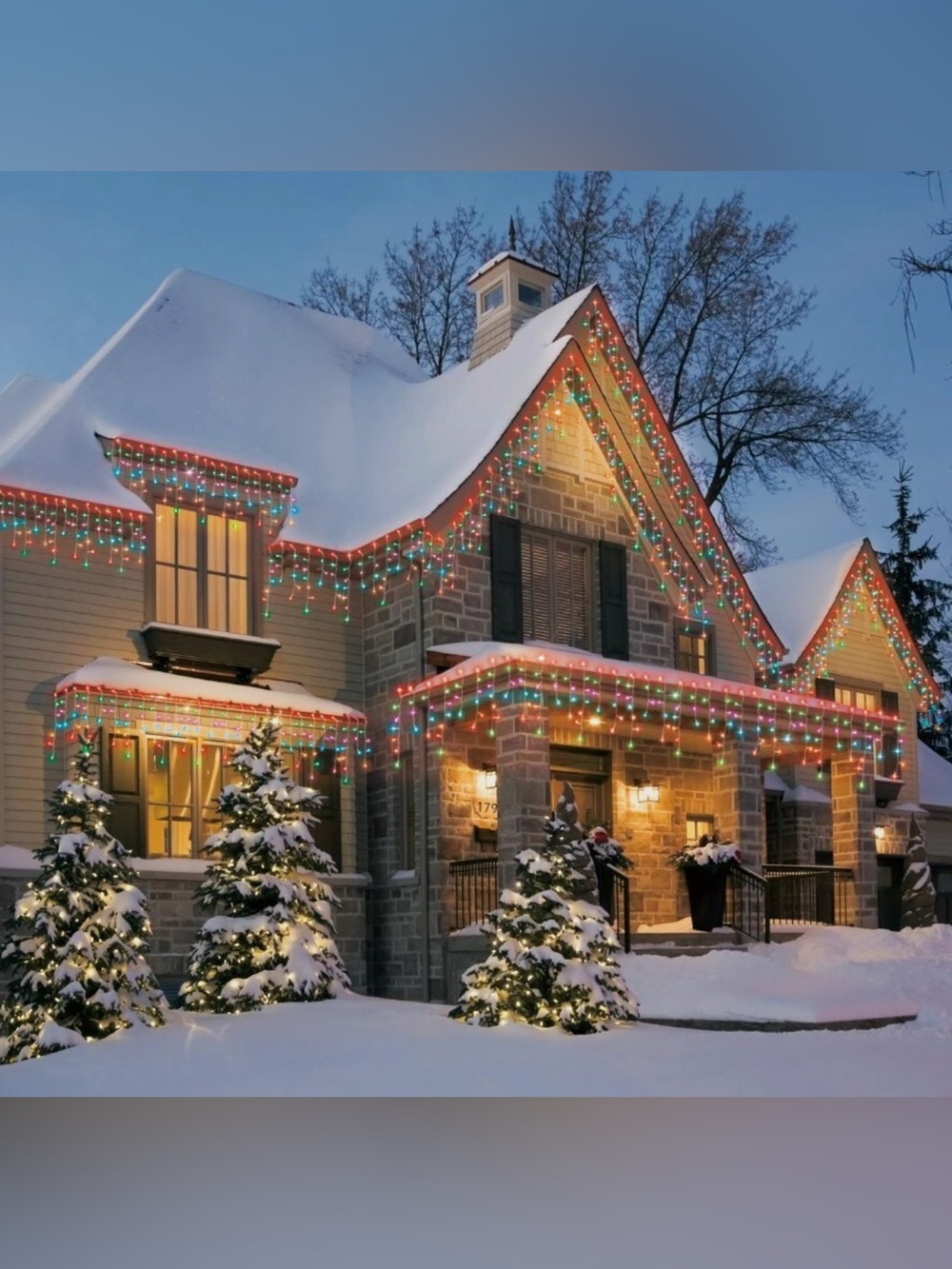2 Boxes Holiday Time LED Multicolor Icicle String Lights 19ft 300 Bulb Christmas